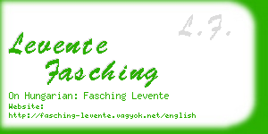 levente fasching business card